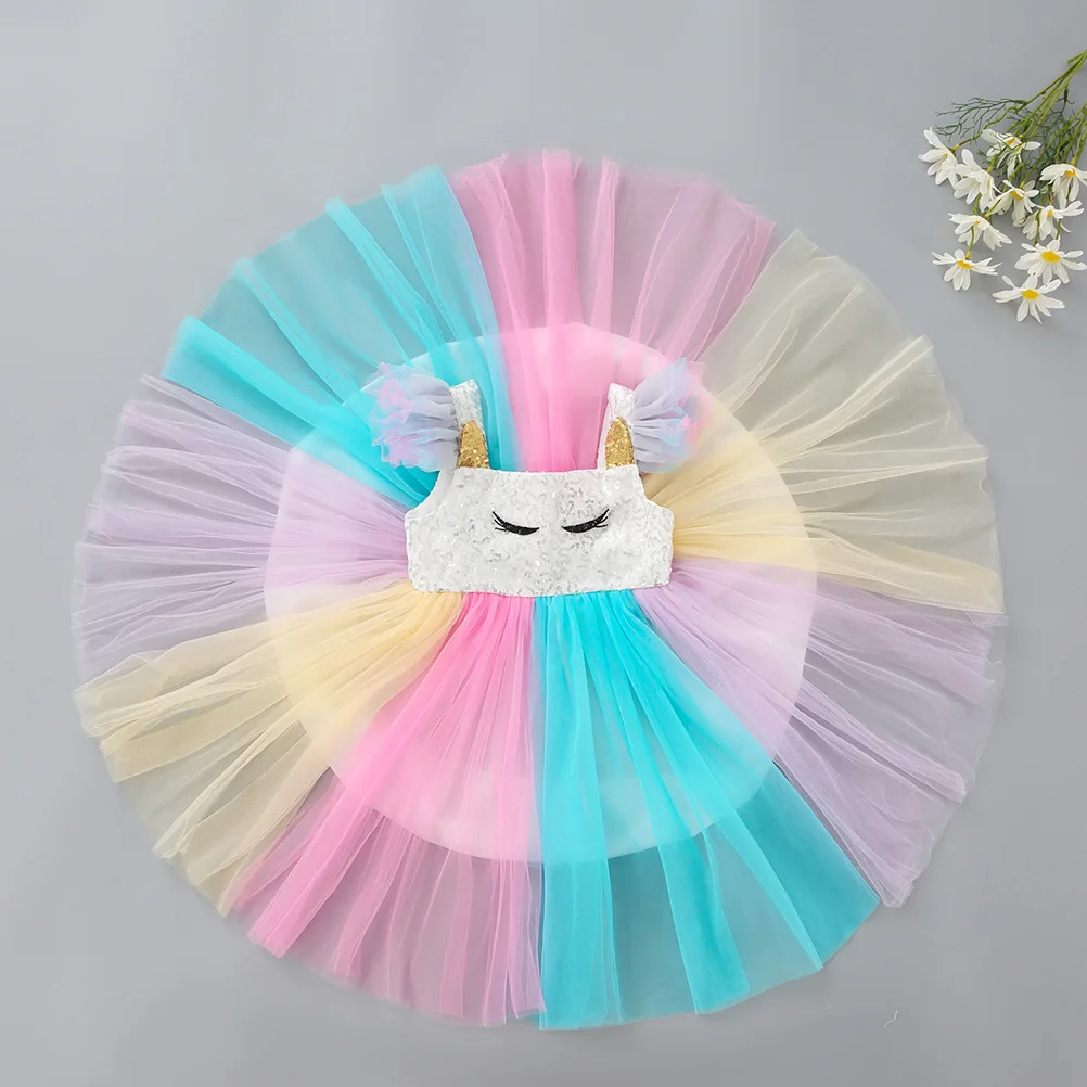 Girls Rainbow Color Tutu Dress Cartoon Eyelash Costumes Kids Children Clothing Outfit Birthday Performance Party Skirt
Girls Rainbow Color Tutu Dress Cartoon Eyelash Costumes Kids Children Clothing Outfit Birthday Performance Party Skirt