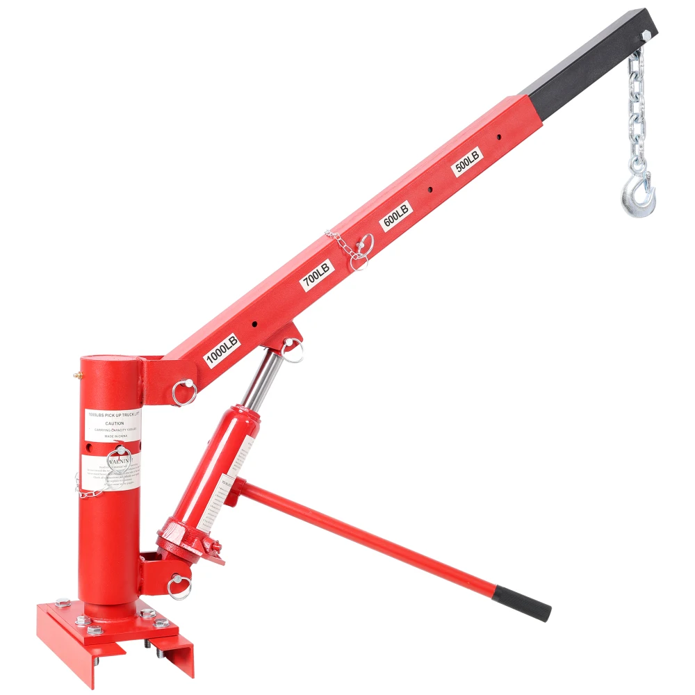 1000lbs Capacity Pickup Truck Extra Hoist Lift Load Jib Crane, Extension Lock Position Swivel Base Mounted, Red
1000lbs Capacity Pickup Truck Extra Hoist Lift Load Jib Crane, Extension Lock Position Swivel Base Mounted, Red