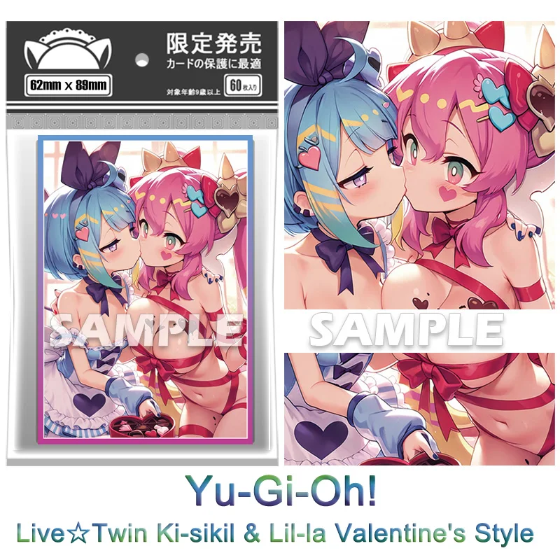 60 шт. Yugioh Live ☆ Рукава для карточек Twin Ki-sikil & Lil-la в стиле святого Валентина Yu-Gi-Oh! TCG OCG Trading Cards Чехол для защиты от блеска
60 шт. Yugioh Live ☆ Рукава для карточек Twin Ki-sikil & Lil-la в стиле святого Валентина Yu-Gi-Oh! TCG OCG Trading Cards Чехол для защиты от блеска