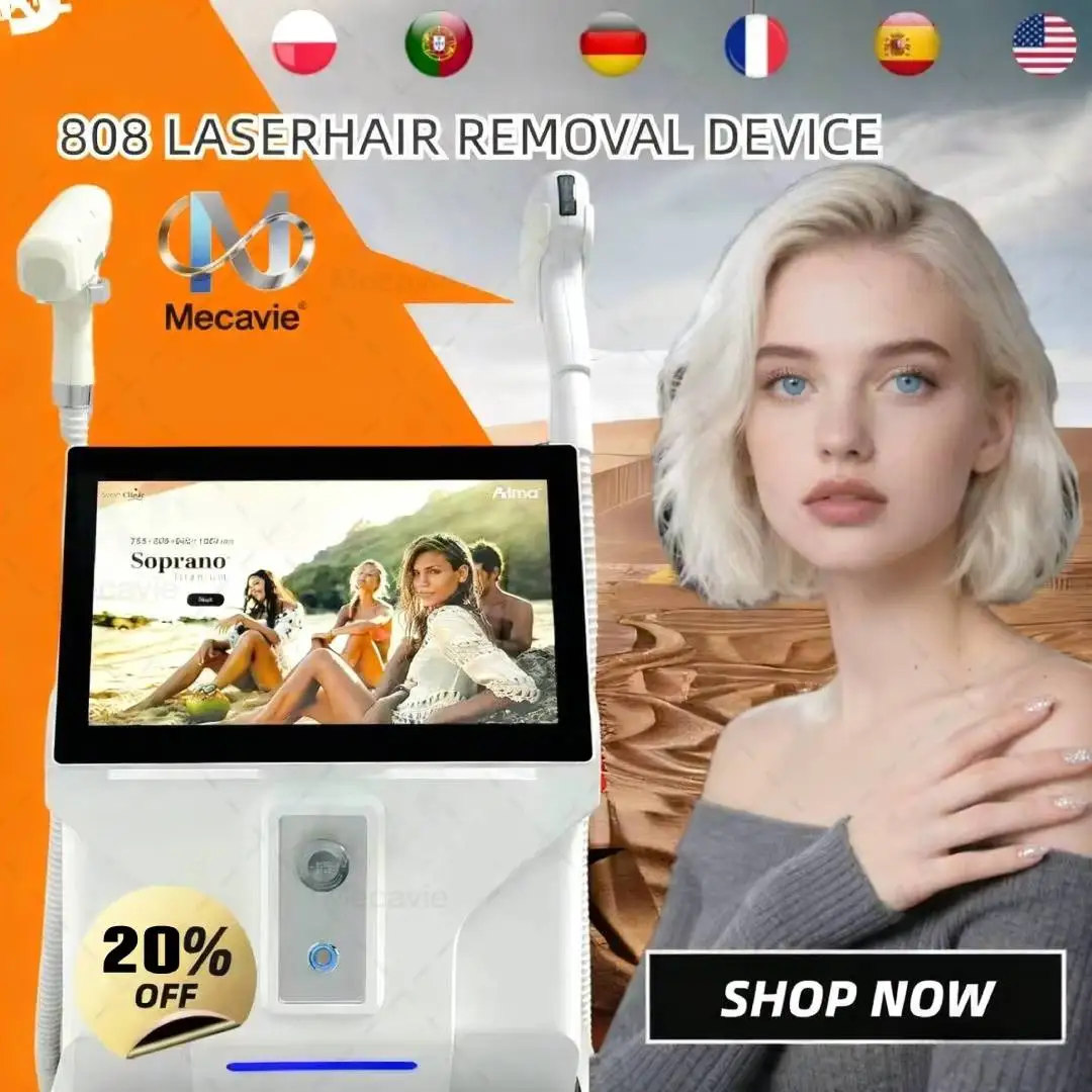 Мощный лазерный аппарат 2-в-1 SOPRANO TITANIUM ICE LASER 755 808 940 1064 НМ с 4 длинами волн для безболезненного удаления волос, для дома и клиники
Мощный лазерный аппарат 2-в-1 SOPRANO TITANIUM ICE LASER 755 808 940 1064 НМ с 4 длинами волн для безболезненного удаления волос, для дома и клиники 