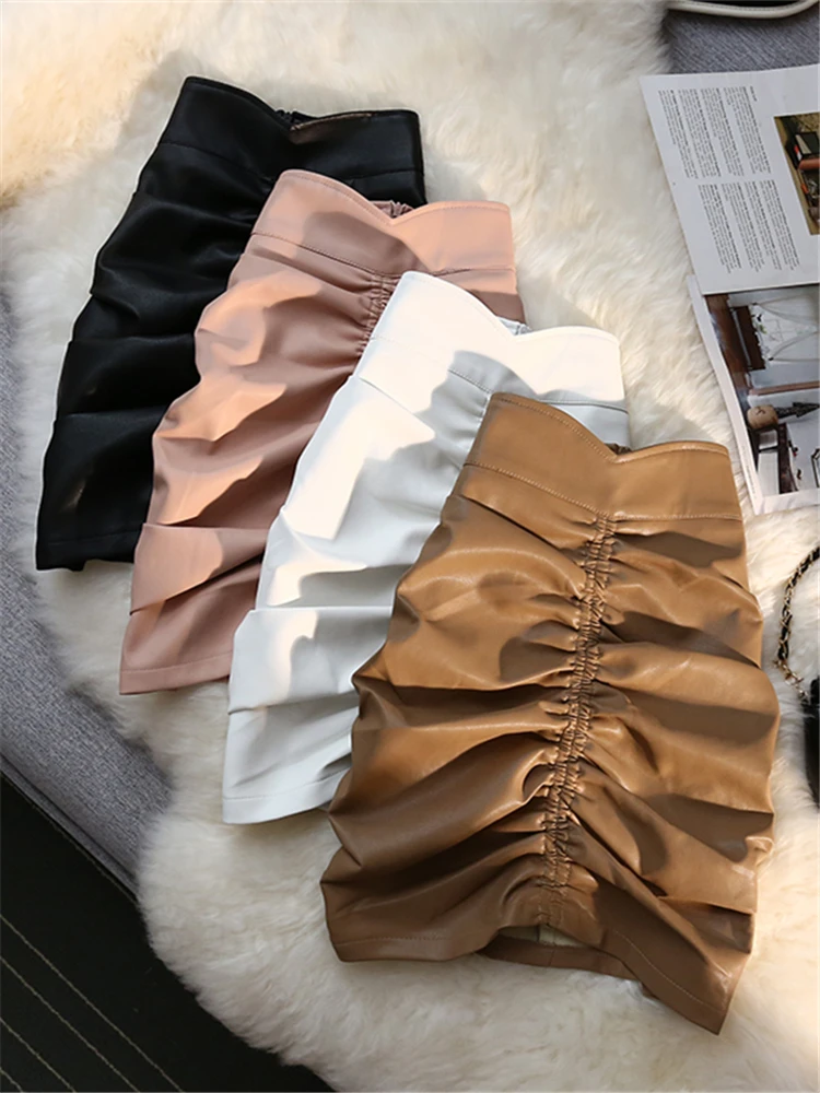 Lace Up Faux PU Leather Wrap Skirts Womens 2022 New High Waist Fashionable Irregular Sexy Mini Skirts Female Autumn Winter
Lace Up Faux PU Leather Wrap Skirts Womens 2022 New High Waist Fashionable Irregular Sexy Mini Skirts Female Autumn Winter