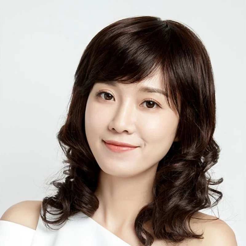 Women's curly , realistic full-head wig for mothers, medium-long wavy hair
Women's curly , realistic full-head wig for mothers, medium-long wavy hair