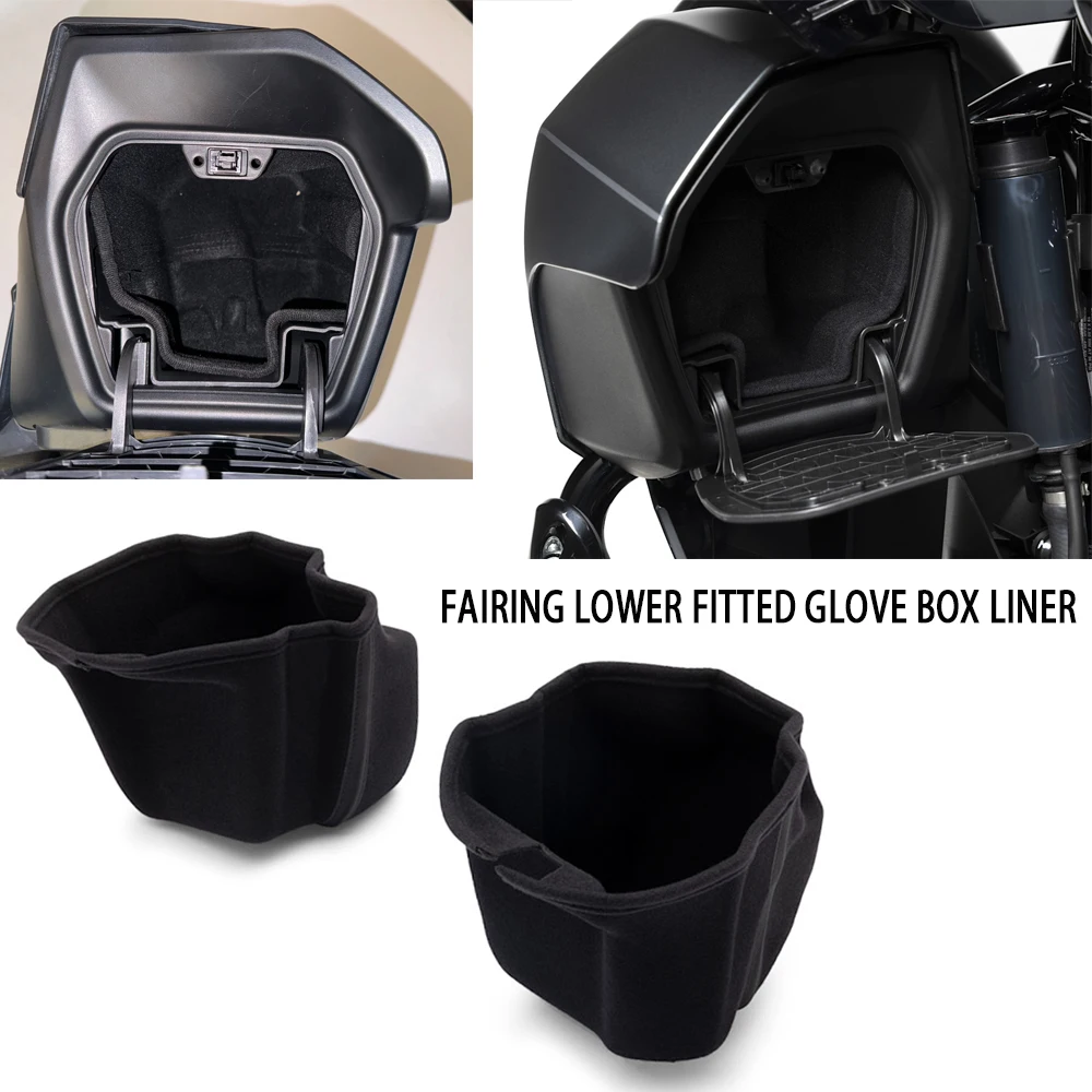 Motorcycle Fairing Lower Fitted Glove Box Liner Kit For Harley Touring CVO Street Road Glide Limited FLTRXL FLHX, FLTRX 2023-up
Motorcycle Fairing Lower Fitted Glove Box Liner Kit For Harley Touring CVO Street Road Glide Limited FLTRXL FLHX, FLTRX 2023-up