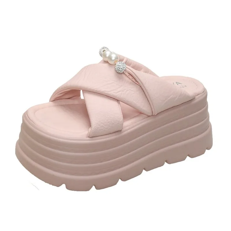 2025 Fashion Designer Chunky Platform Sandals Women Summer 8CM Wedge High Heels Sandals Woman Thick Bottom Slides Beach Slippers
2025 Fashion Designer Chunky Platform Sandals Women Summer 8CM Wedge High Heels Sandals Woman Thick Bottom Slides Beach Slippers