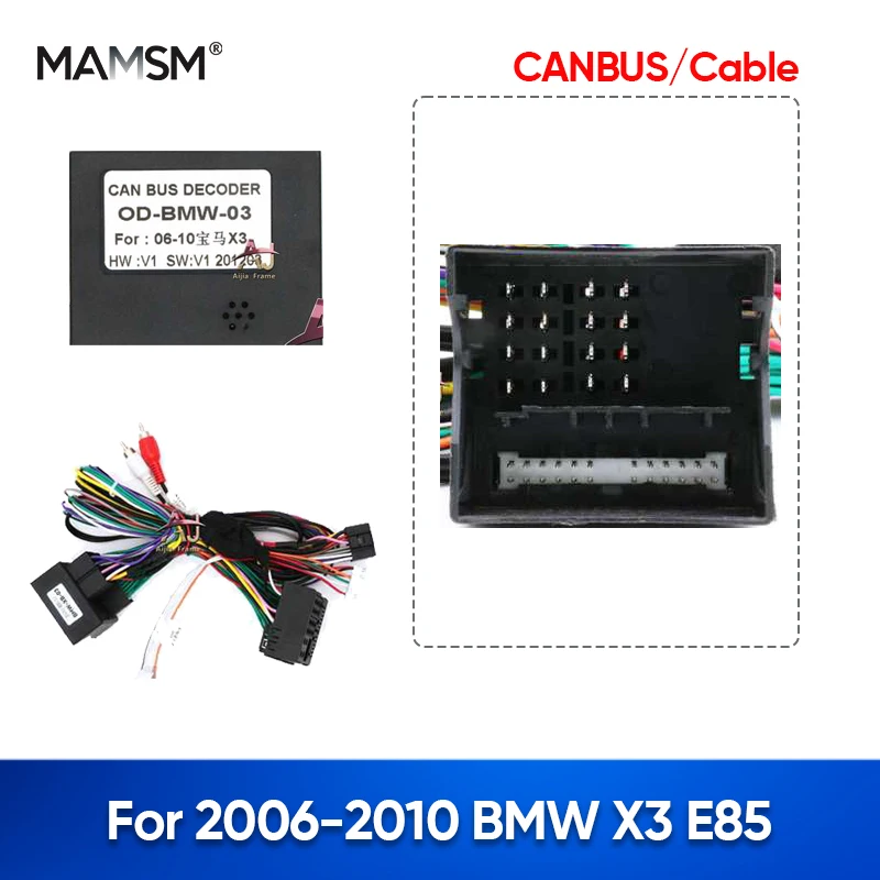 Автомобильный радиокабель MAMSM, CAN-Bus адаптер для BMW X3 E85 2006 2007 2008 2009 2010, электропроводка, Android мультимедийный коннектор
Автомобильный радиокабель MAMSM, CAN-Bus адаптер для BMW X3 E85 2006 2007 2008 2009 2010, электропроводка, Android мультимедийный коннектор