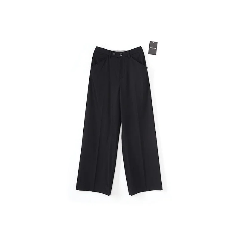 High Waist Slimming Suit Pants Bodhl Simple Clean Version Casual Women's Pants Wide Leg Straight Cut Long Wool Blend
High Waist Slimming Suit Pants Bodhl Simple Clean Version Casual Women's Pants Wide Leg Straight Cut Long Wool Blend