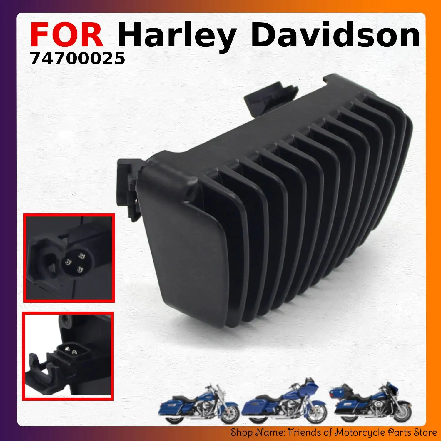 74700025 Voltage Regulator Rectifier For Harley Davidson ROAD KING GLIDE ELECTRA TRI STREET GLIDE CVO LIMITED ULTRA 2017-2023
74700025 Voltage Regulator Rectifier For Harley Davidson ROAD KING GLIDE ELECTRA TRI STREET GLIDE CVO LIMITED ULTRA 2017-2023