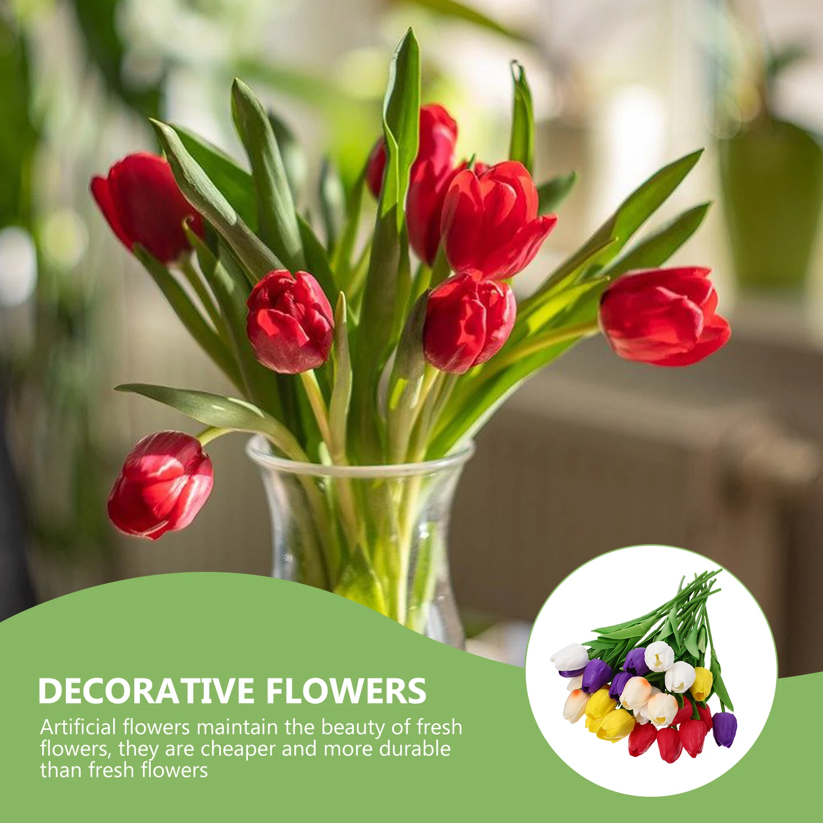 25pcs Artificial Tulips Flowers Fake Spring Decor Wedding Home Store Decoration DIY Simulation Tulips Vase Wreath Arrangement
25pcs Artificial Tulips Flowers Fake Spring Decor Wedding Home Store Decoration DIY Simulation Tulips Vase Wreath Arrangement