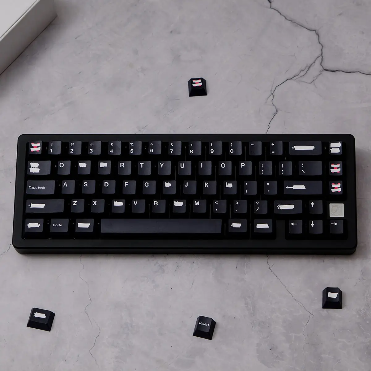 Keycap, painted black, original height PBT five-sided hot sublimation creative simple replica version full set
Keycap, painted black, original height PBT five-sided hot sublimation creative simple replica version full set