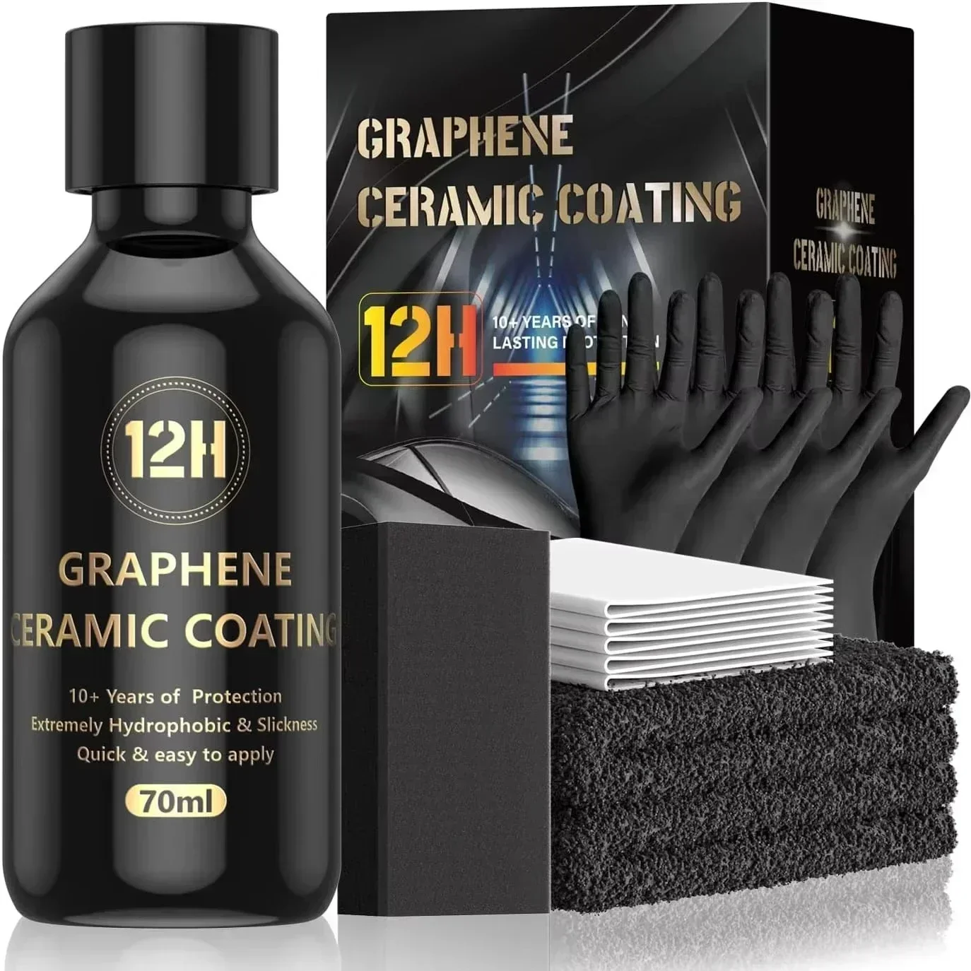 12H Graphene Ceramic Coating with Self Healing and UV Track Technology Car Detailing Professionals 10+ Years of Protection
12H Graphene Ceramic Coating with Self Healing and UV Track Technology Car Detailing Professionals 10+ Years of Protection