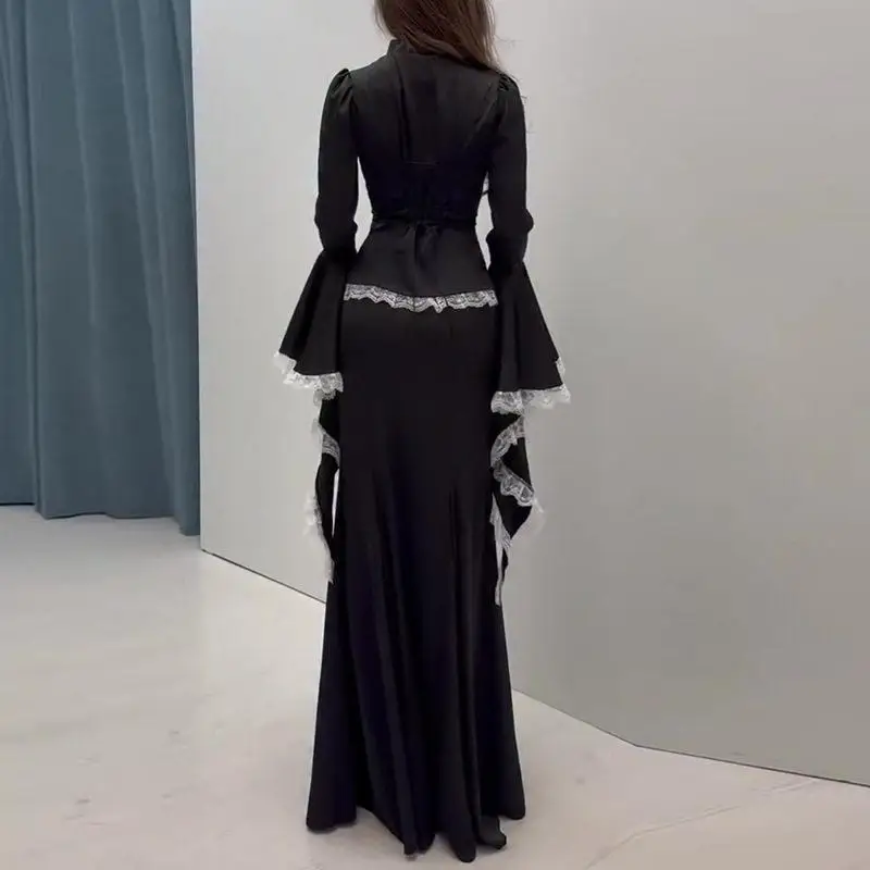 Elegant Black Two-Piece Set Women's Fashion Winter Outfit Waist-Cinching Bodycon Cross-Border Style Long Sleeve Elegant Wind
Elegant Black Two-Piece Set Women's Fashion Winter Outfit Waist-Cinching Bodycon Cross-Border Style Long Sleeve Elegant Wind