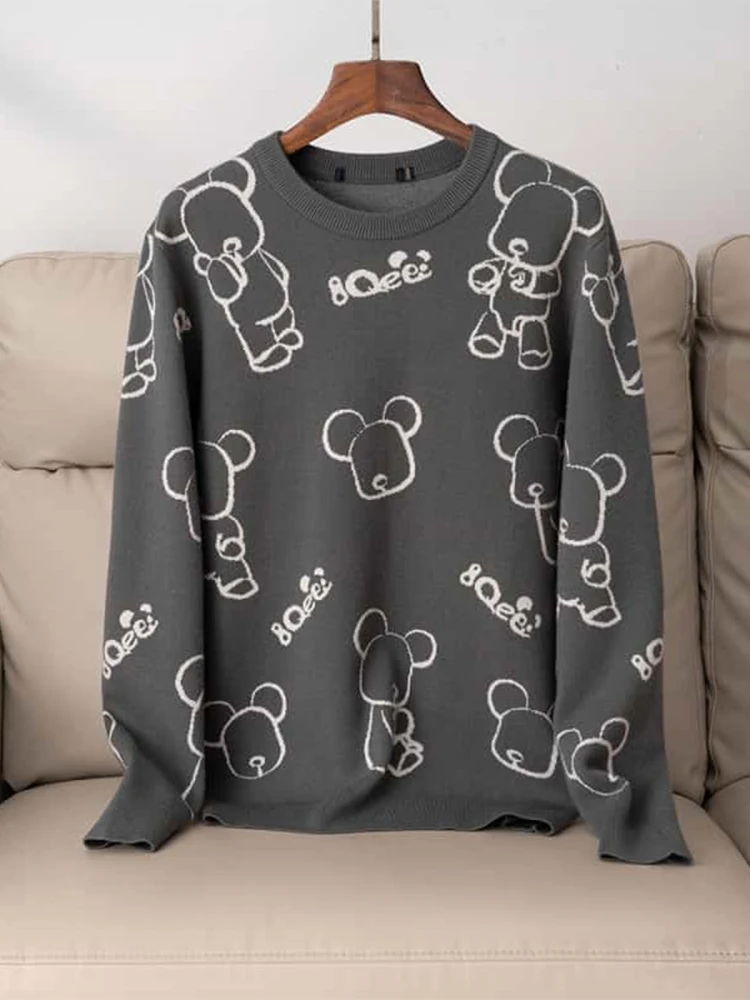 Мужской модный вязаный джемпер с мультяшным принтом, круглым вырезом, мягкий, удобный, приятный к телу, весенняя новинка, повседневный свободный крой, трикотаж
Мужской модный вязаный джемпер с мультяшным принтом, круглым вырезом, мягкий, удобный, приятный к телу, весенняя новинка, повседневный свободный крой, трикотаж