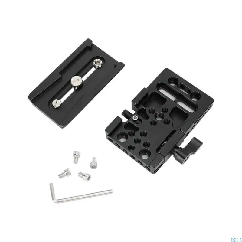 R91A Extended Quick Release Plate Base Aluminum Alloy with Multiple 1/4 and 3/8 Screw Holes for Various Accessory Expansion
R91A Extended Quick Release Plate Base Aluminum Alloy with Multiple 1/4 and 3/8 Screw Holes for Various Accessory Expansion