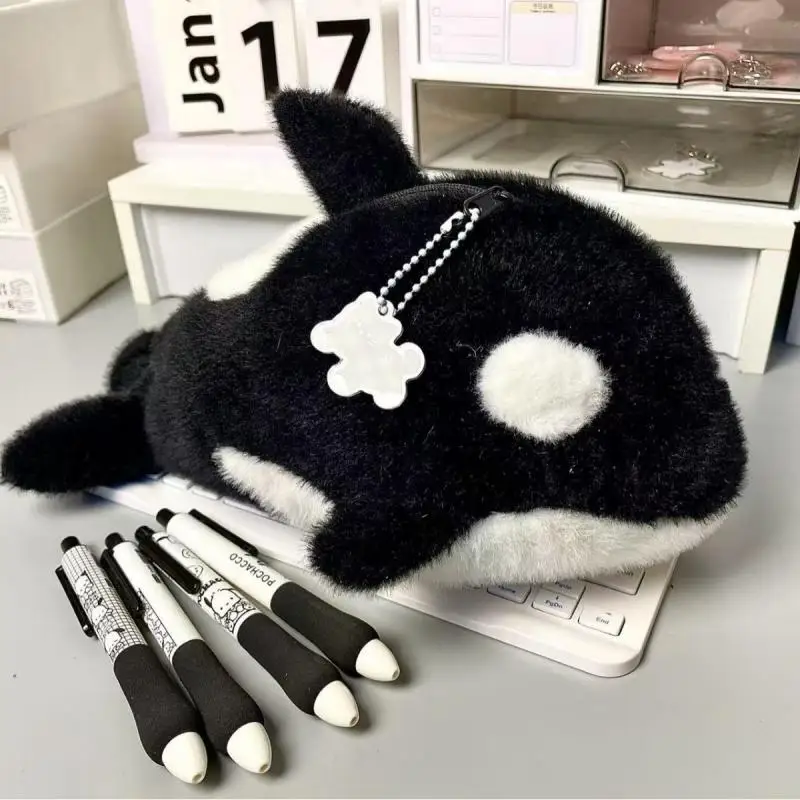 Cartoon Plush Killer Whale Pen Bag - Large Capacity Student Stationery Bag, Funny Gift for School & Office
Cartoon Plush Killer Whale Pen Bag - Large Capacity Student Stationery Bag, Funny Gift for School & Office