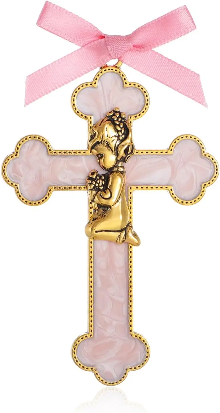Pink Enamel Baby Wall Cross Christening Gift for Girls Praying Girl Baptismal Gifts
Pink Enamel Baby Wall Cross Christening Gift for Girls Praying Girl Baptismal Gifts
