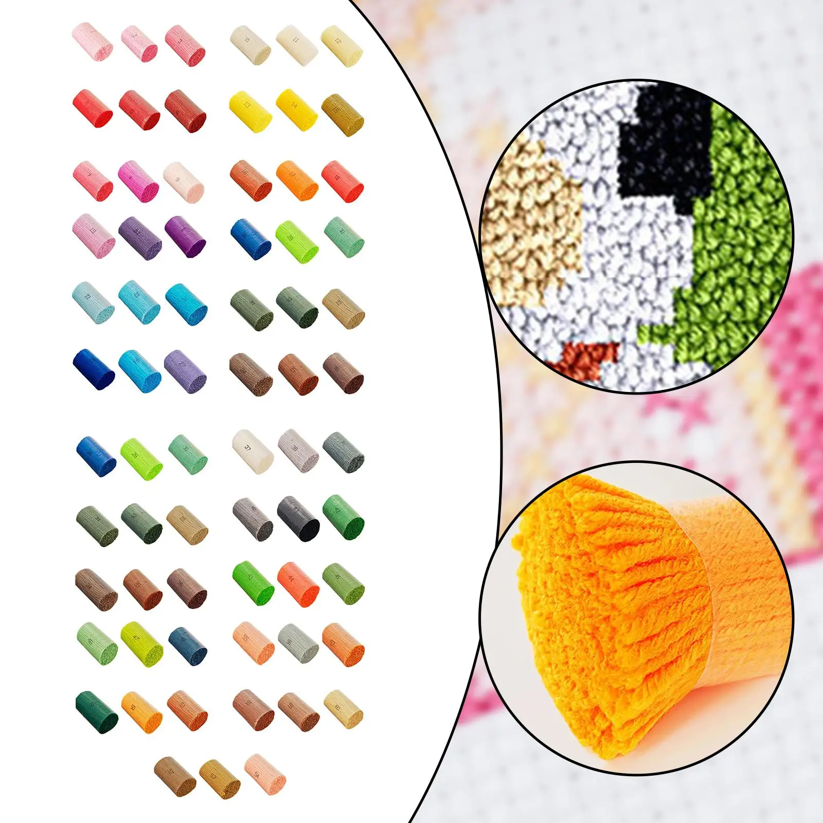 Набор акриловой пряжи для лэч-хака, предварительно нарезанная, разноцветные пучки, для самостоятельного изготовления ковров, вязания крючком, гобеленов, для взрослых и начинающих, рукоделие
Набор акриловой пряжи для лэч-хака, предварительно нарезанная, разноцветные пучки, для самостоятельного изготовления ковров, вязания крючком, гобеленов, для взрослых и начинающих, рукоделие