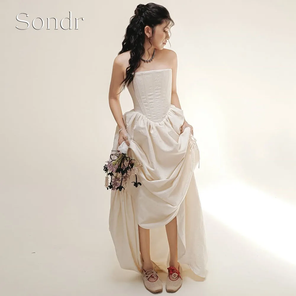 Sondr Customized Strapless Korean Wedding Dresses Princess A Line Bridal Gown Photo Shoot Reception Dresses for Bride
Sondr Customized Strapless Korean Wedding Dresses Princess A Line Bridal Gown Photo Shoot Reception Dresses for Bride