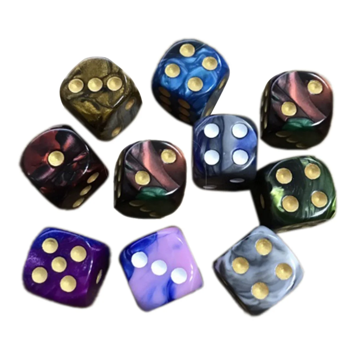 ABST 10Pcs Random Color 16MM D6 Dice Set Standard Acrylic Dice for Role Playing Games
ABST 10Pcs Random Color 16MM D6 Dice Set Standard Acrylic Dice for Role Playing Games