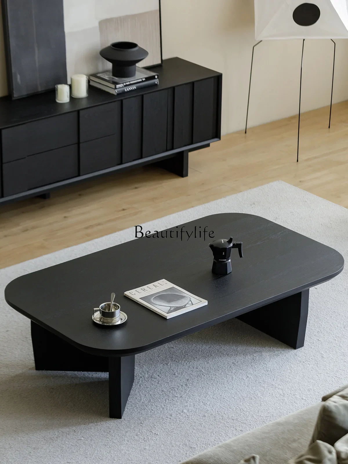 FG28FG28Solid wood rectangular coffee table black oak wabi-sabi living room tea table
FG28FG28Solid wood rectangular coffee table black oak wabi-sabi living room tea table