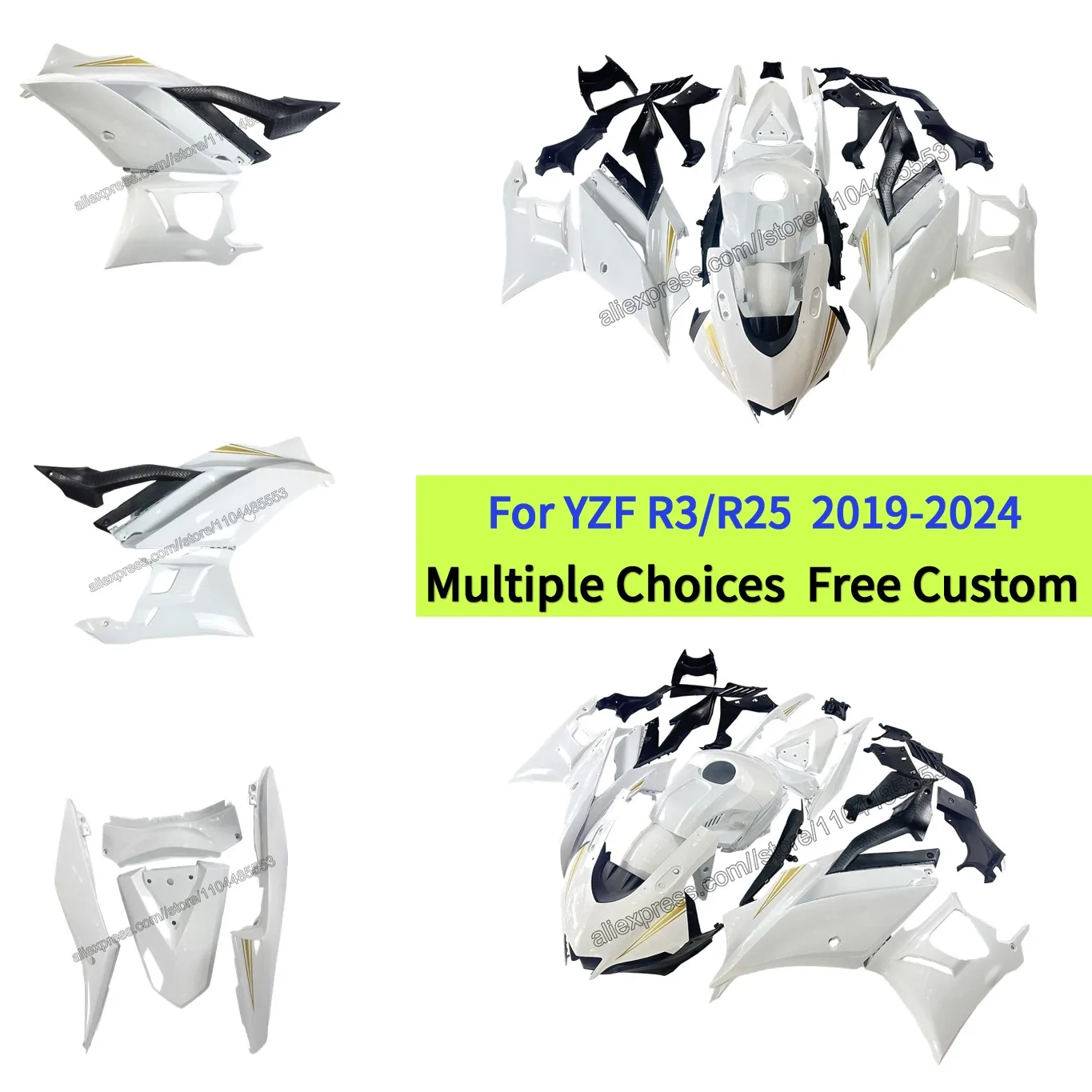 Fairing Replacement Kit – Perfect Fit for Yamaha YZF R3/R25 2019–2024 Sportbike Racing Style Bodywork
Fairing Replacement Kit – Perfect Fit for Yamaha YZF R3/R25 2019–2024 Sportbike Racing Style Bodywork