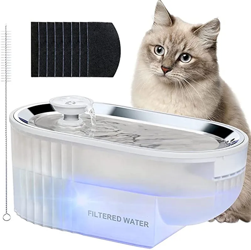 Automatic Water Dispenser with LED, Drinker for Cats, Cat Water Bowls, Stainless Steel, Pet Drinking Fountain, Dog, 2.5L
Automatic Water Dispenser with LED, Drinker for Cats, Cat Water Bowls, Stainless Steel, Pet Drinking Fountain, Dog, 2.5L