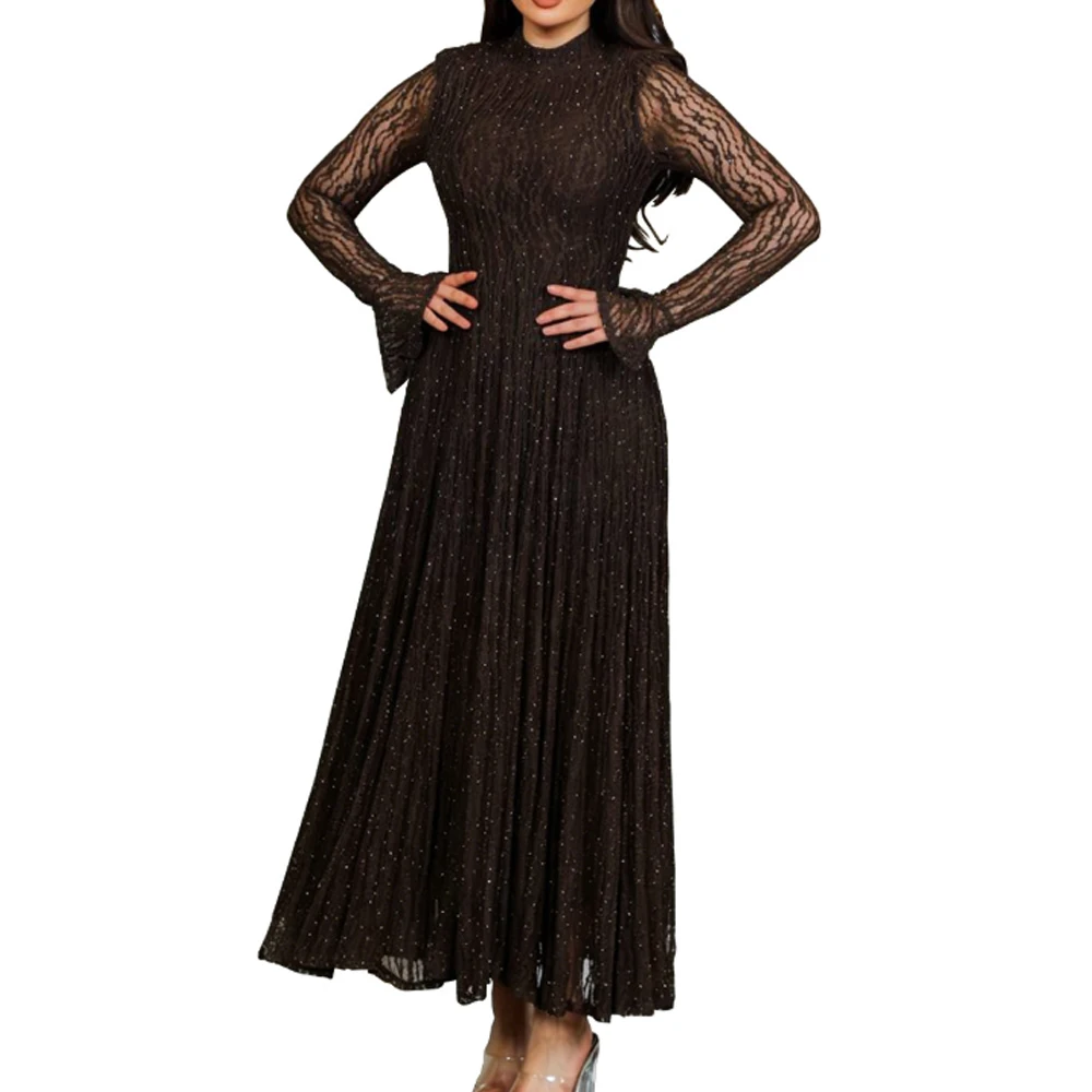 Shiny Glitter Mesh Lace See Through Party Maxi Dress
Shiny Glitter Mesh Lace See Through Party Maxi Dress