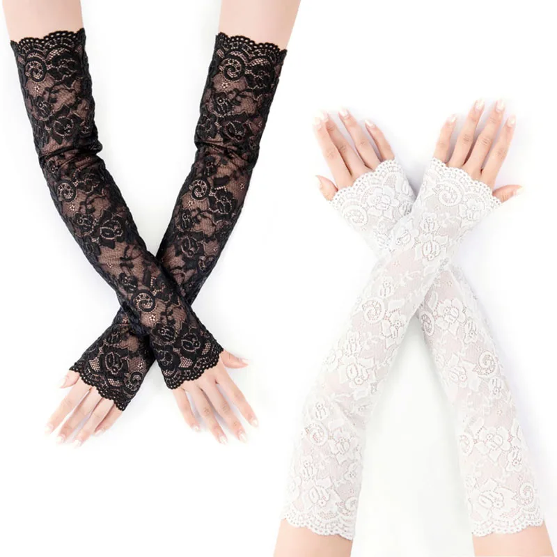 1pair Summer Lace Long Sleeves Anti-Sunburn Arm Cover Women Cuff Hollow Embroidery Hand Sleeves Driving Arm Sleeve Fingerless
1pair Summer Lace Long Sleeves Anti-Sunburn Arm Cover Women Cuff Hollow Embroidery Hand Sleeves Driving Arm Sleeve Fingerless