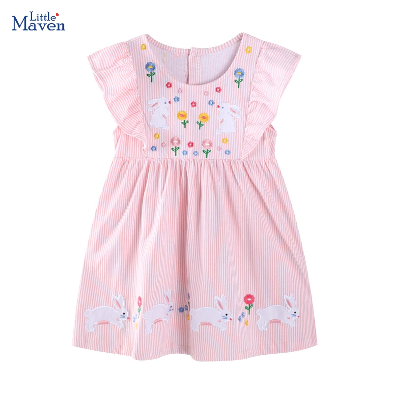 Little maven Baby Girls Kids Clothes Children's Clothing 2025 Summer Embroidered Cartoon Rabbits Flowers Pink Princess Dresses
Little maven Baby Girls Kids Clothes Children's Clothing 2025 Summer Embroidered Cartoon Rabbits Flowers Pink Princess Dresses