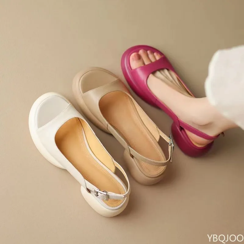 Summer Fashion New Thick Soled Sandals for Women Height Increasing Versatile Sponge Cake Bottom Beach Shoes Small Women's Shoes
Summer Fashion New Thick Soled Sandals for Women Height Increasing Versatile Sponge Cake Bottom Beach Shoes Small Women's Shoes