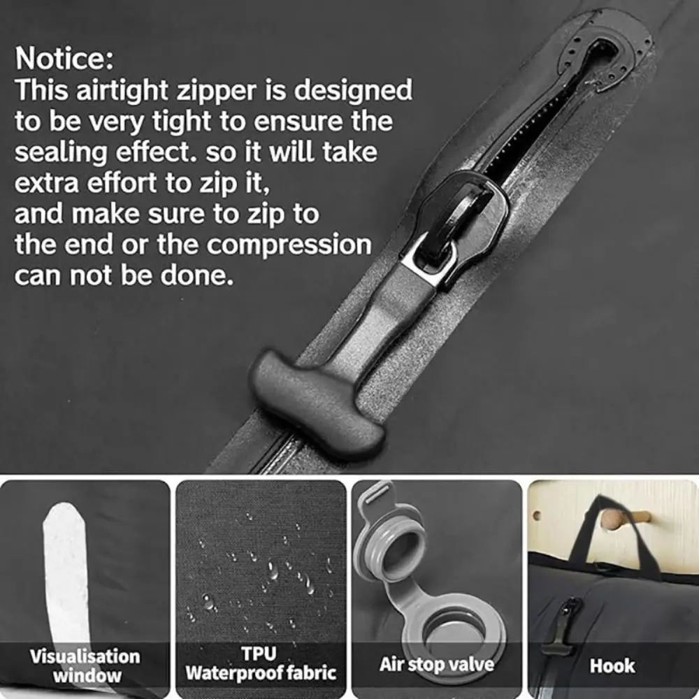 Waterproof Travel Vacuum Sealed Bag Dustproof Airtight Portable Vacuum Packing Moisture-proof Reusable
Waterproof Travel Vacuum Sealed Bag Dustproof Airtight Portable Vacuum Packing Moisture-proof Reusable