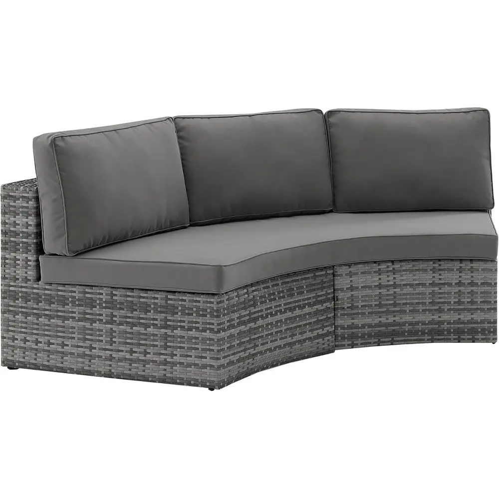Catalina Outdoor Sectional Soa, 3-Person Wicker Patio Couch or Deck, Backyard, Poolside, Gray
Catalina Outdoor Sectional Soa, 3-Person Wicker Patio Couch or Deck, Backyard, Poolside, Gray
