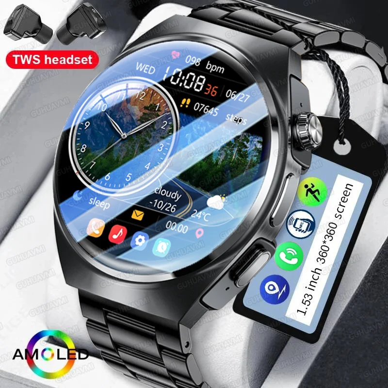 2025 New For HUAWEI 2 in 1 TWS Earphone Smart Watch Men AMOLED Bluetooth Call NFC Sports Health monitor Music Waterproof Watches
2025 New For HUAWEI 2 in 1 TWS Earphone Smart Watch Men AMOLED Bluetooth Call NFC Sports Health monitor Music Waterproof Watches