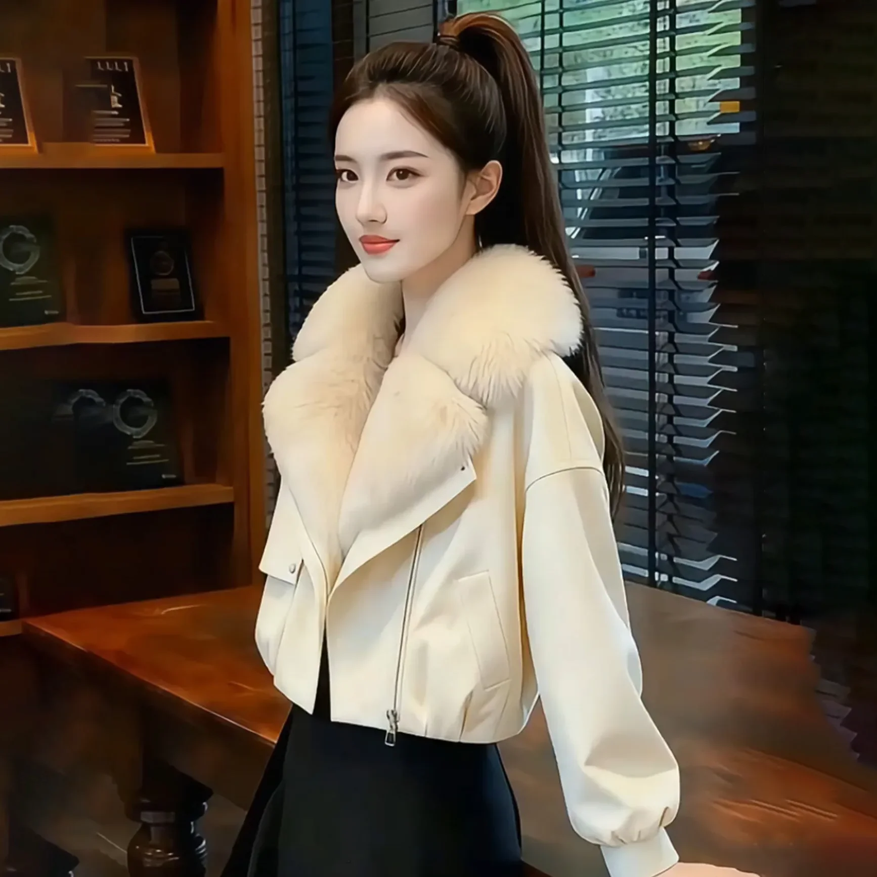 Chic Casual Short Jacket Outerwear Women's 2026 New Autumn Winter Fashion Fur Collar Loose Long Sleeve Jacket Tops
Chic Casual Short Jacket Outerwear Women's 2026 New Autumn Winter Fashion Fur Collar Loose Long Sleeve Jacket Tops