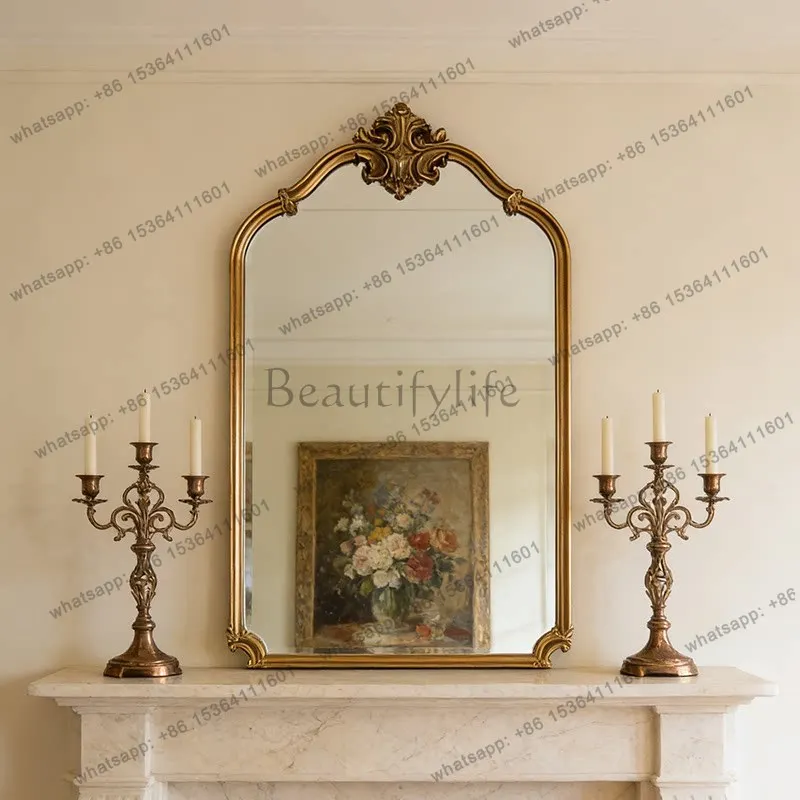 French retro wall decorative mirror fireplace mirror bedroom living room sofa background wall wall hanging mirror
French retro wall decorative mirror fireplace mirror bedroom living room sofa background wall wall hanging mirror