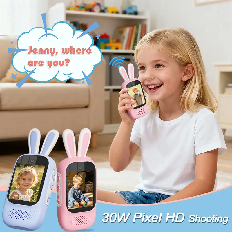 Video Walkie-Talkies for Kids, 2-Pack: Rechargeable Intercom Walkie-Talkies with Dual Screens and One-Click Calling
Video Walkie-Talkies for Kids, 2-Pack: Rechargeable Intercom Walkie-Talkies with Dual Screens and One-Click Calling
