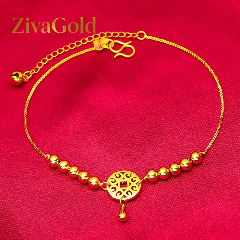 ZivaGold Fashion Anklet for Women, 24K Gold, AU999 | Antique vine carvings with distressed finish, vintage charm for bohemian
ZivaGold Fashion Anklet for Women, 24K Gold, AU999 | Antique vine carvings with distressed finish, vintage charm for bohemian