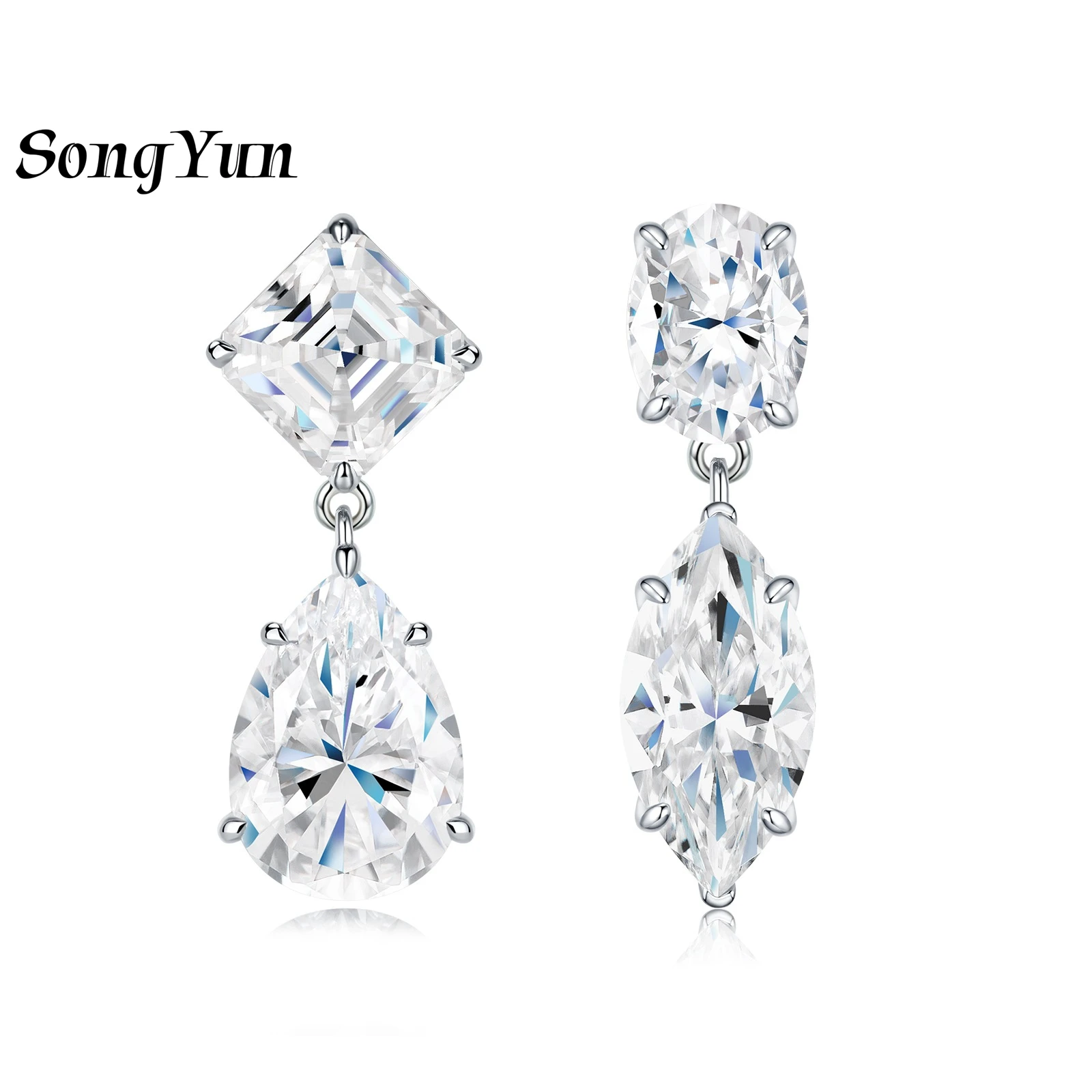 SONGYUN Brand Jewelry 925 Sterling Silver Earrings Moissanite Diamond Chandelier Party Women Rhodium Plated SYT Patent Earring
SONGYUN Brand Jewelry 925 Sterling Silver Earrings Moissanite Diamond Chandelier Party Women Rhodium Plated SYT Patent Earring