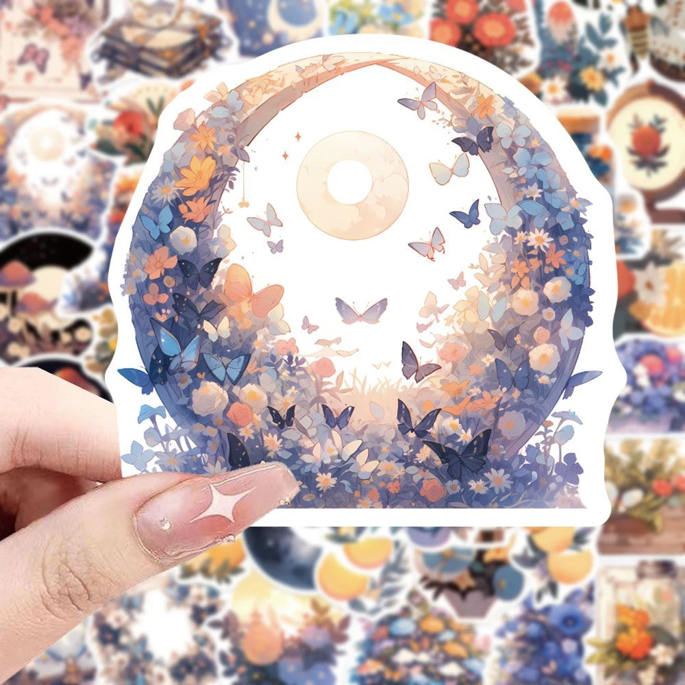 10/30/50pcs Vintage Moon Flower Cartoon Stickers Aesthetic Decals DIY Stationery Laptop Car PVC Bohemian Decoration Sticker Toys
10/30/50pcs Vintage Moon Flower Cartoon Stickers Aesthetic Decals DIY Stationery Laptop Car PVC Bohemian Decoration Sticker Toys