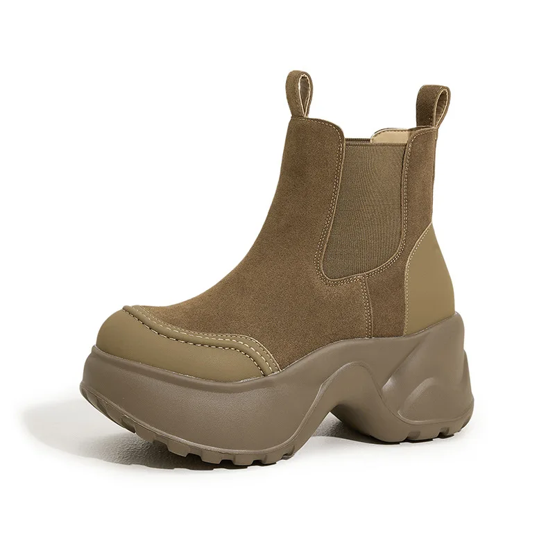 Новые модные осенние ботинки до колена из синтетической кожи из микрофибры в британском стиле, женская весенняя обувь до щиколотки без шнуровки на танкетке
Новые модные осенние ботинки до колена из синтетической кожи из микрофибры в британском стиле, женская весенняя обувь до щиколотки без шнуровки на танкетке