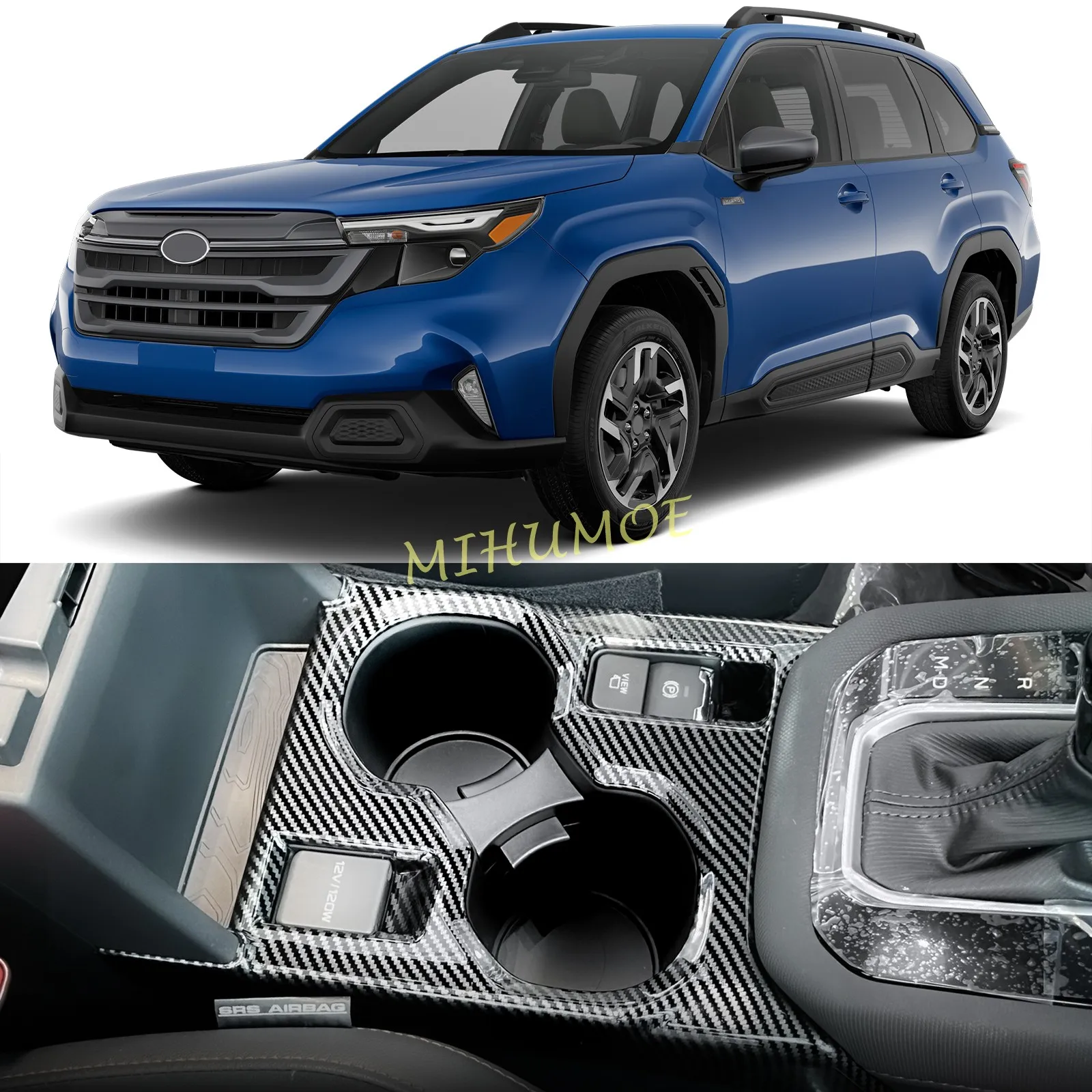 Carbon Fiber Style Center Console Water Cup holder Cover Trim Bezel Frame For Subaru Forester SL 2025 2026 Accessories
Carbon Fiber Style Center Console Water Cup holder Cover Trim Bezel Frame For Subaru Forester SL 2025 2026 Accessories
