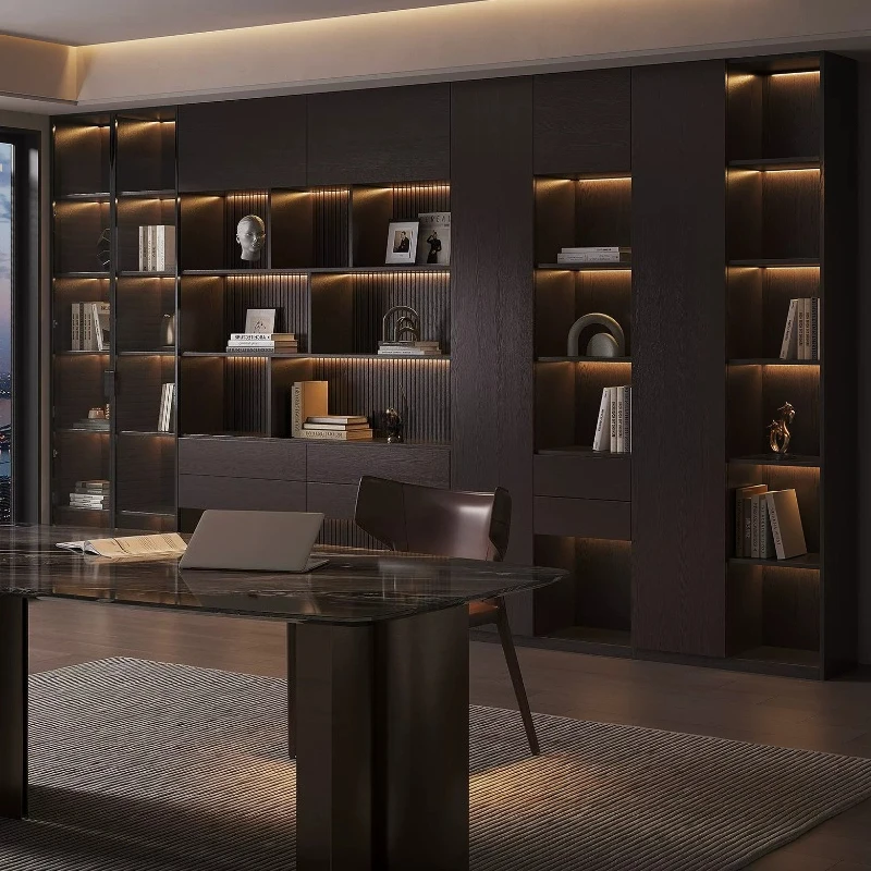 Solid wood light luxury wall bookcase office living room shopping mall display cabinet
Solid wood light luxury wall bookcase office living room shopping mall display cabinet