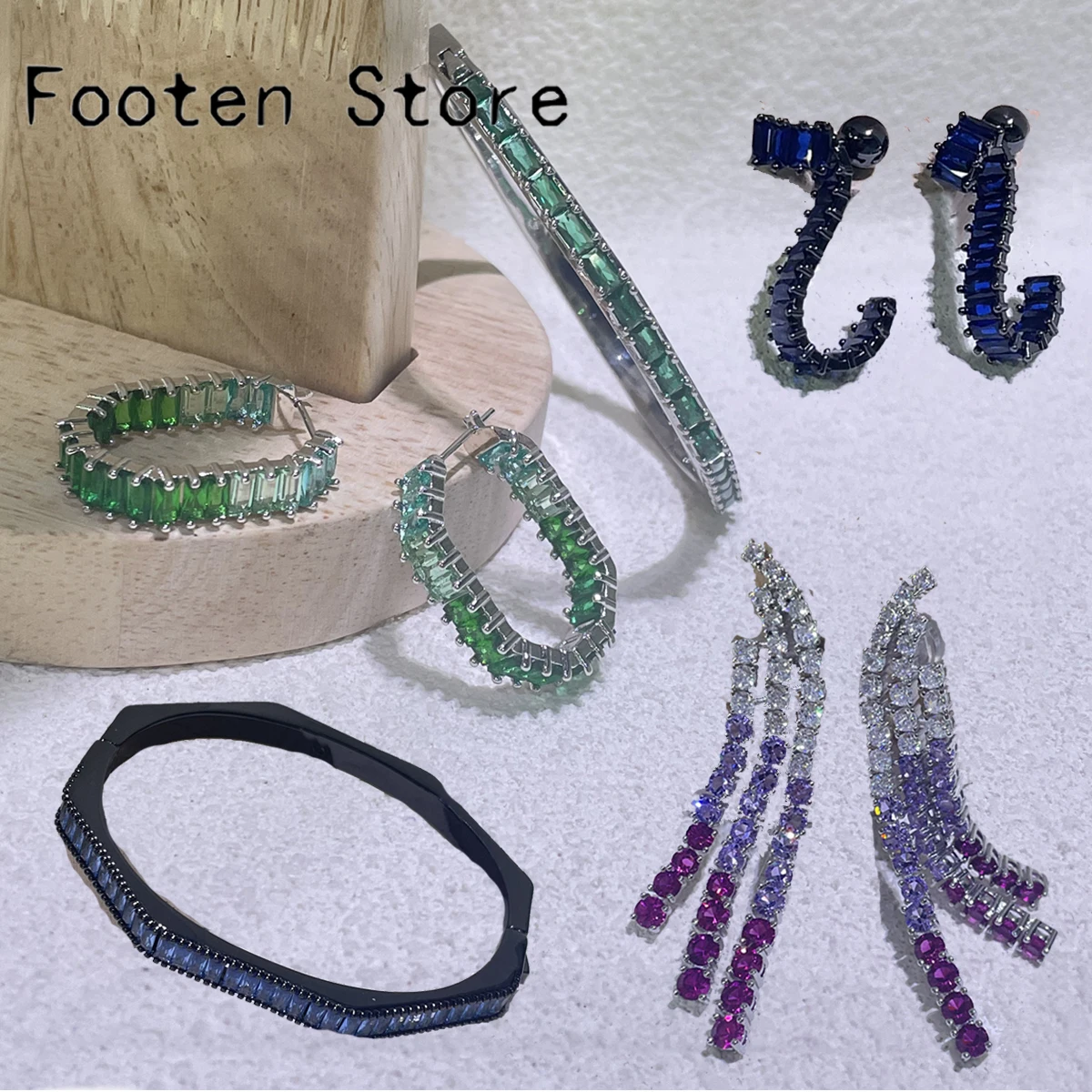 2025 New Trend Fine Jewelry Sets Charming Blue Black Crystal Fashion Original Necklace Bracelet Earrings for Women Romantic Gift
2025 New Trend Fine Jewelry Sets Charming Blue Black Crystal Fashion Original Necklace Bracelet Earrings for Women Romantic Gift