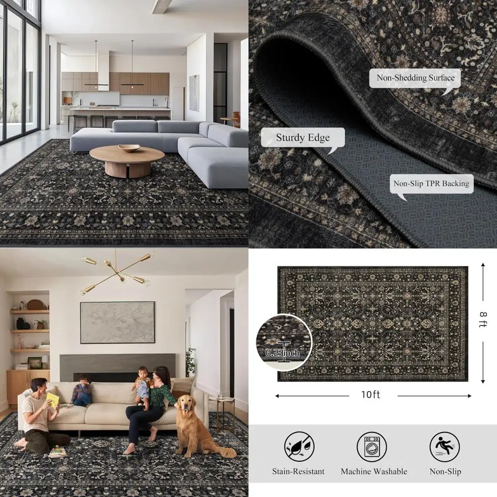 Ultra Soft Non-Slip Area Rug for Living Room, Bedroom, Kitchen, Outdoor, and Classroom - Black and Grey, 8x10 Feet
Ultra Soft Non-Slip Area Rug for Living Room, Bedroom, Kitchen, Outdoor, and Classroom - Black and Grey, 8x10 Feet