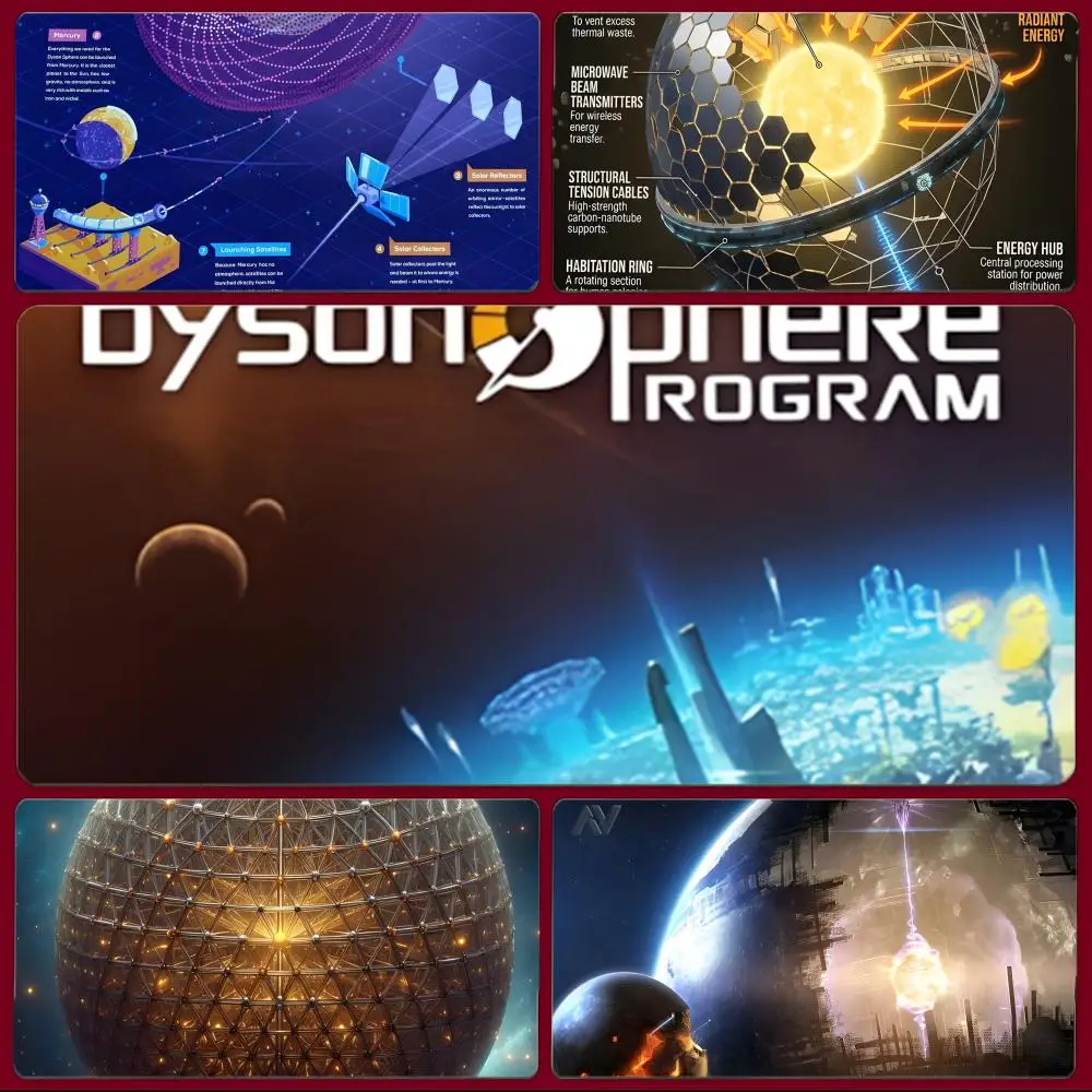 Sci-fi Dyson Sphere Program-s Mouse Pad Large Gaming Mousepad with Stitched Edges Thickened Desk Mat PC
Sci-fi Dyson Sphere Program-s Mouse Pad Large Gaming Mousepad with Stitched Edges Thickened Desk Mat PC