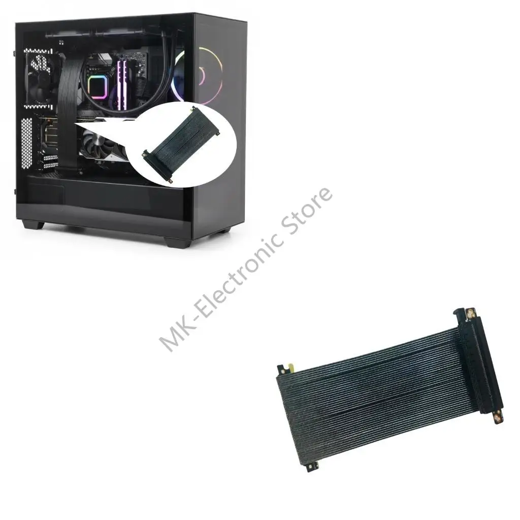 R2LF Mini Chasses PCIe4.0 X16 Risers Cable for Graphics Card ITX PC Case PCIe4.0 X16 Double Reverse GPU Extension Cord
R2LF Mini Chasses PCIe4.0 X16 Risers Cable for Graphics Card ITX PC Case PCIe4.0 X16 Double Reverse GPU Extension Cord