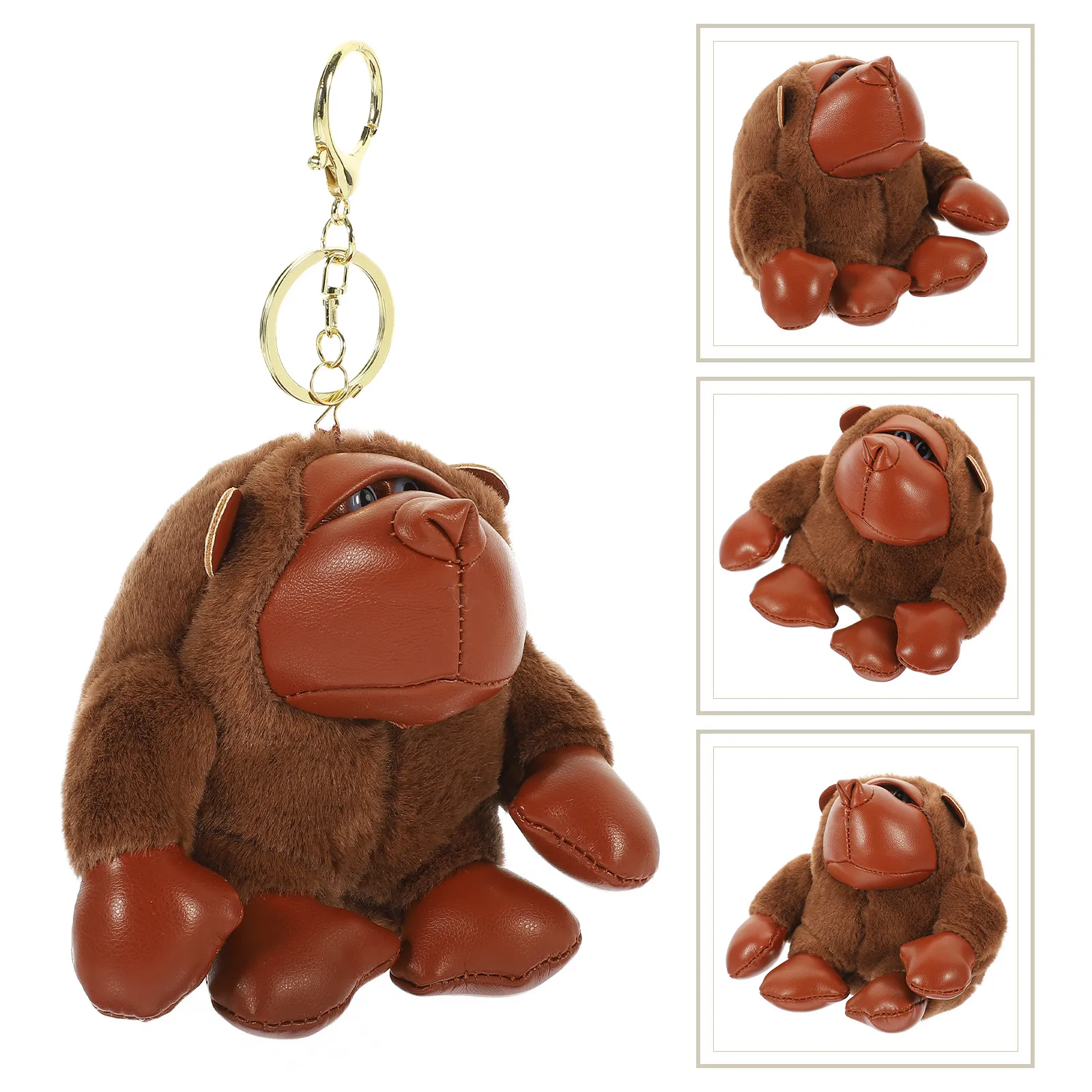 Cute Gorilla Keychain Soft Stuffed Animal Keyring Hanging Ornament for Bag Backpack Handbag Suitcase Desktop Decoration Gift
Cute Gorilla Keychain Soft Stuffed Animal Keyring Hanging Ornament for Bag Backpack Handbag Suitcase Desktop Decoration Gift