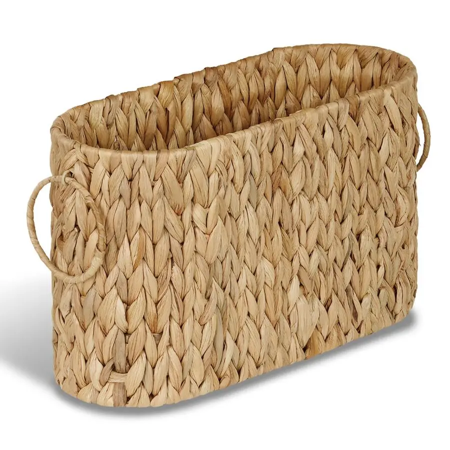 Toilet Paper Storage Basket, Water Hyacinth Slim Toilet Paper Holder Holds Up to 9 Mega Rolls, Home Bathroom Decor Organizer
Toilet Paper Storage Basket, Water Hyacinth Slim Toilet Paper Holder Holds Up to 9 Mega Rolls, Home Bathroom Decor Organizer