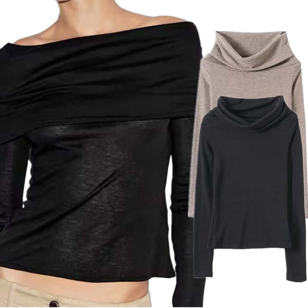 Jenny & Dave Элегантная и минималистичная сексуальная футболка с открытыми плечами, вязаный топ с длинными рукавами для осени, женская одежда, женская одежда
Jenny & Dave Элегантная и минималистичная сексуальная футболка с открытыми плечами, вязаный топ с длинными рукавами для осени, женская одежда, женская одежда