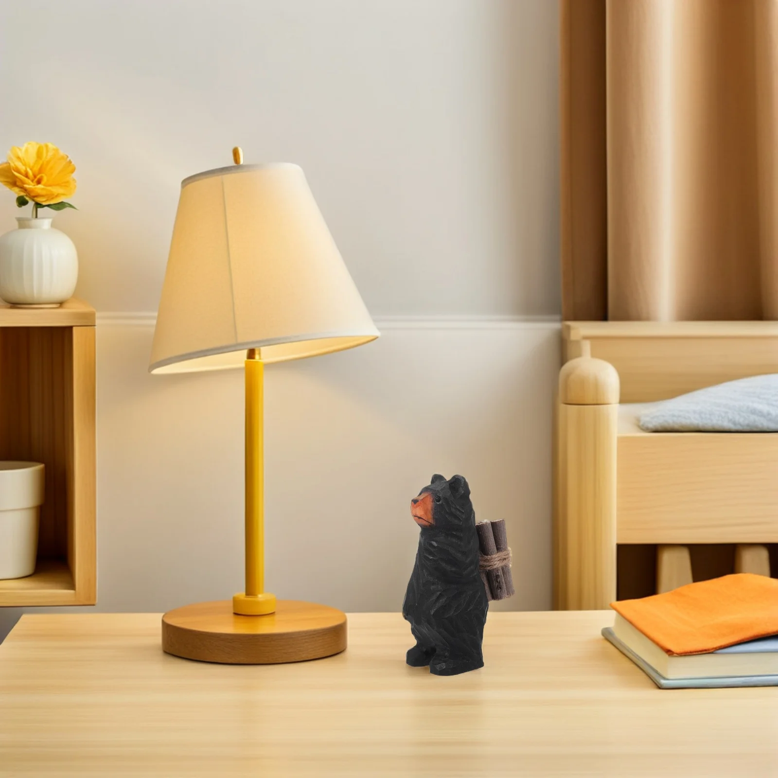 Miniature Wood Carving Bear Statue Handcrafted Wildlife Decor Small Bear Sculpture for Tabletop Playroom Decorative
Miniature Wood Carving Bear Statue Handcrafted Wildlife Decor Small Bear Sculpture for Tabletop Playroom Decorative