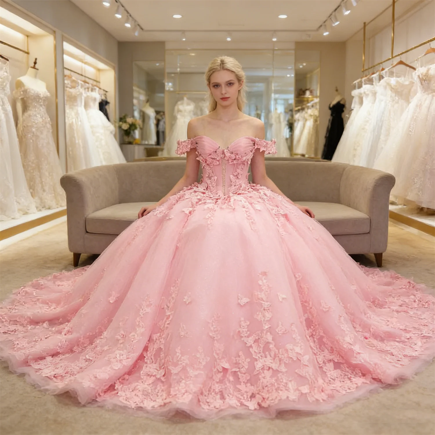 High End Pink Princess 15th Girl Quinceanera Dress Cap Sleeve Butterfly Lace Up Puffy Long Prom Occasion Quinceanera Customized
High End Pink Princess 15th Girl Quinceanera Dress Cap Sleeve Butterfly Lace Up Puffy Long Prom Occasion Quinceanera Customized